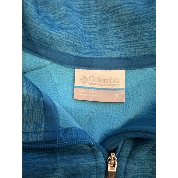 Columbia Blue Omni-Wick 1/2 Zip Pull Over Jacket Running Top Women's size Medium - Picture 7 of 8